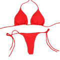 Sirena HZ SW-43 red halter tie set, white background