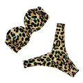 Faro HZ SX-09 - Leopard print bandeau bikini on white
